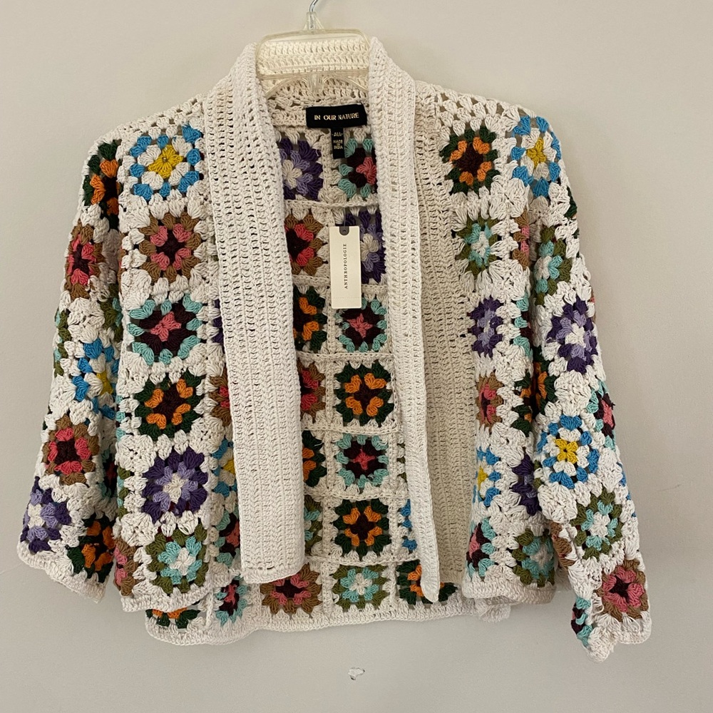 Anthropologie Crochet Cardigan